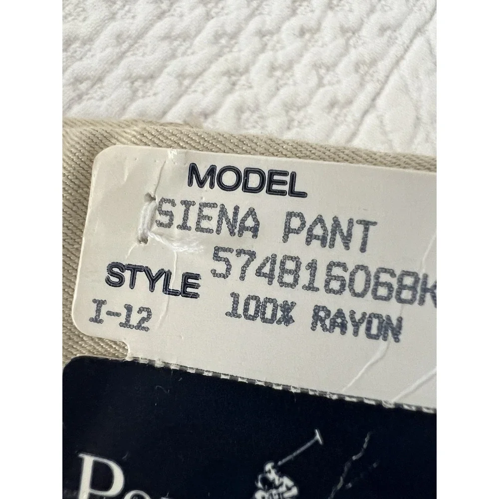 Vintage Polo Ralph Lauren Siena Pants 40 NWT USA Made Rayon Pleated Unhemmed
